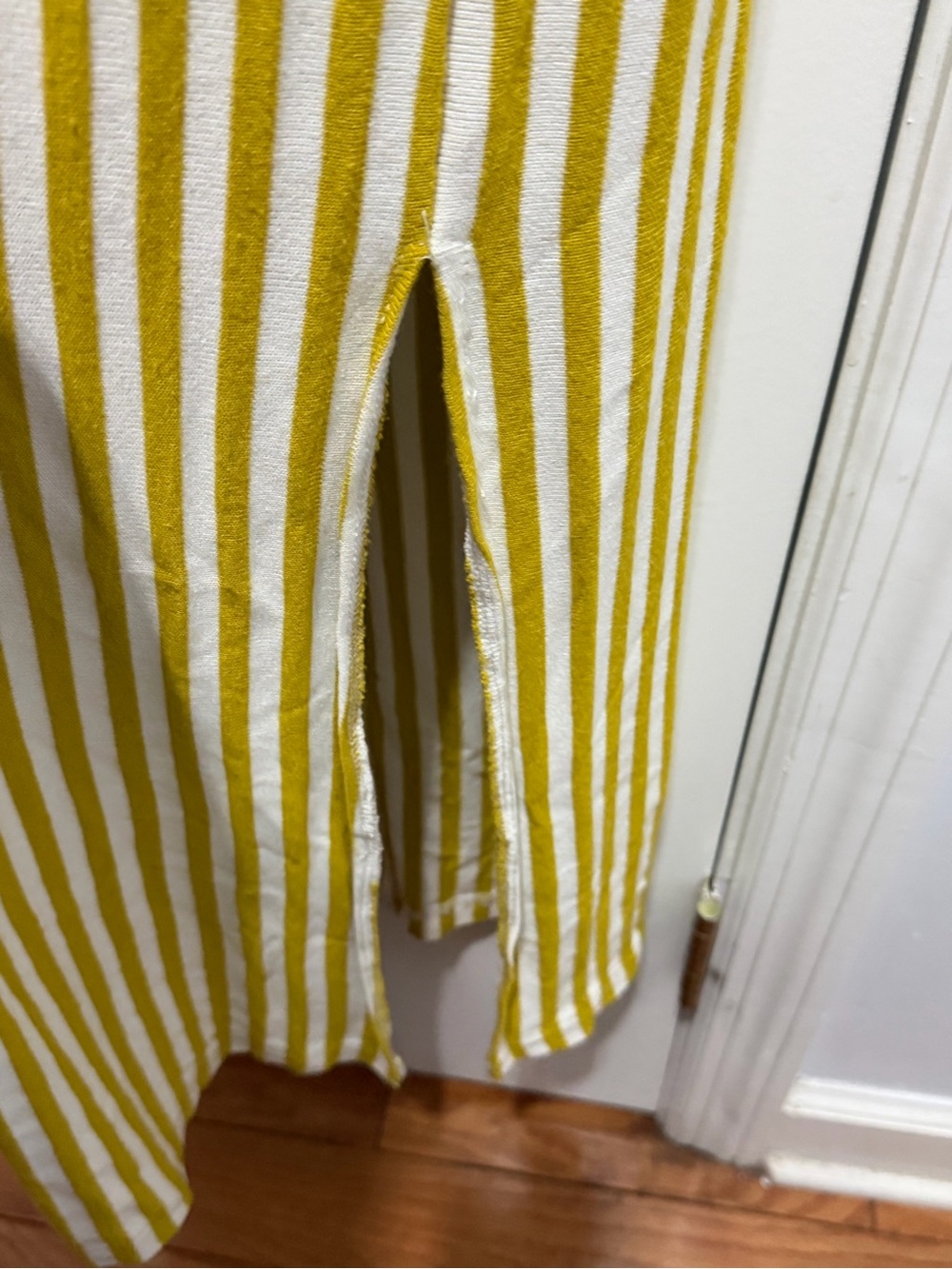 ELA Striped Yellow and White Knit Dress size 12 - Picture 4 of 8